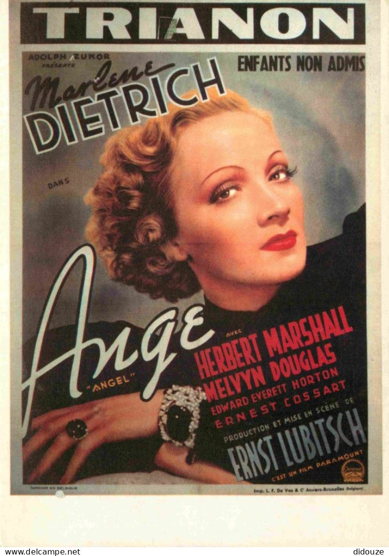 Cinema - Affiche De Film - Trianon - Marlène Dietrich - CPM - Voir Scans Recto-Verso - Affiches Sur Carte