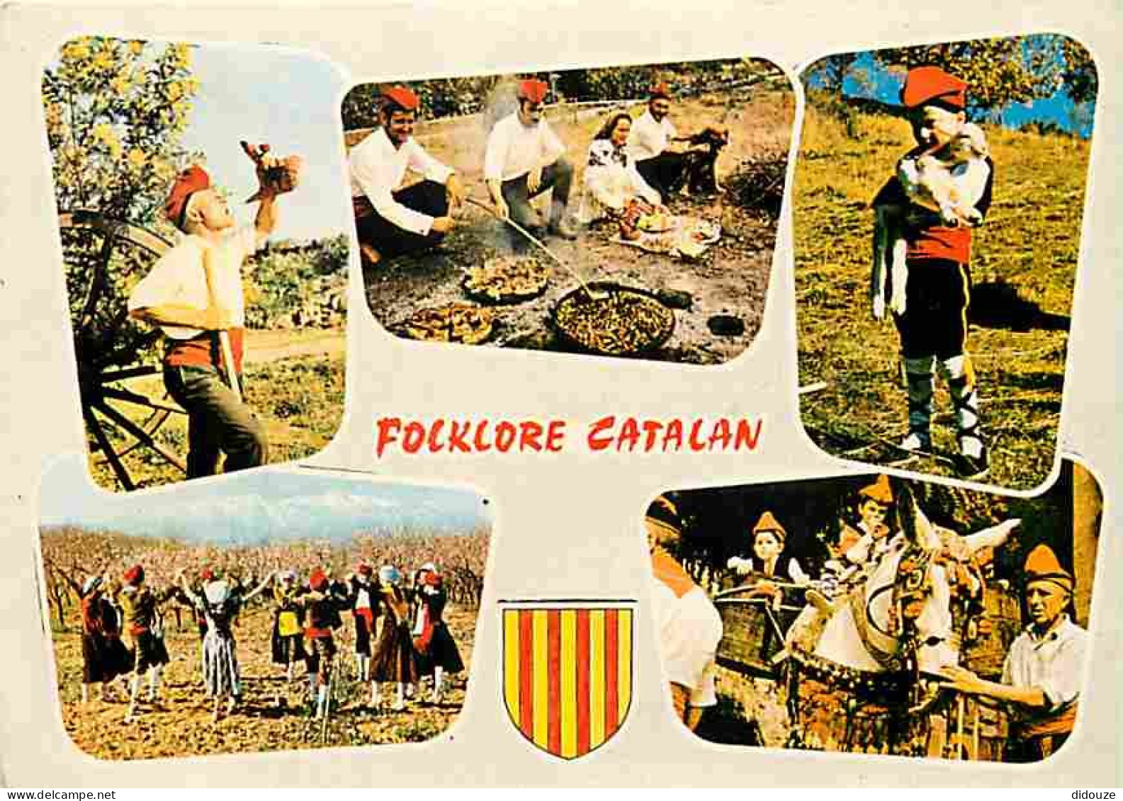 Folklore - Costumes - Pays Catalan - Folklore Catalan - Multivues - Flamme Postale - Voir Scans Recto Verso - Costumi