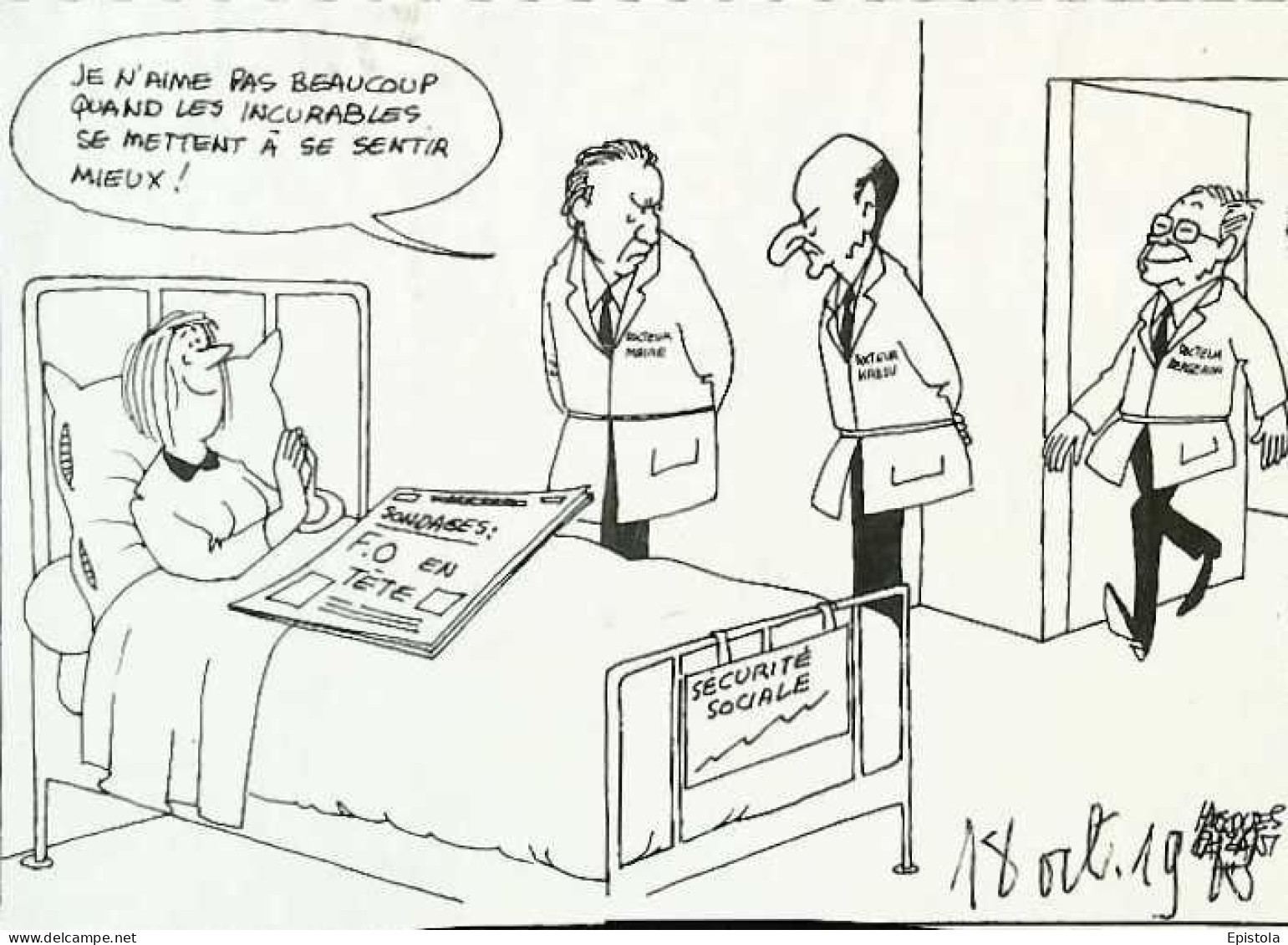 ► Coupure De Presse  Quotidien Le Figaro Jacques Faisant 1983 Hôpital Sécurité Sociale F O  En Tête Médecin - 1950 à Nos Jours