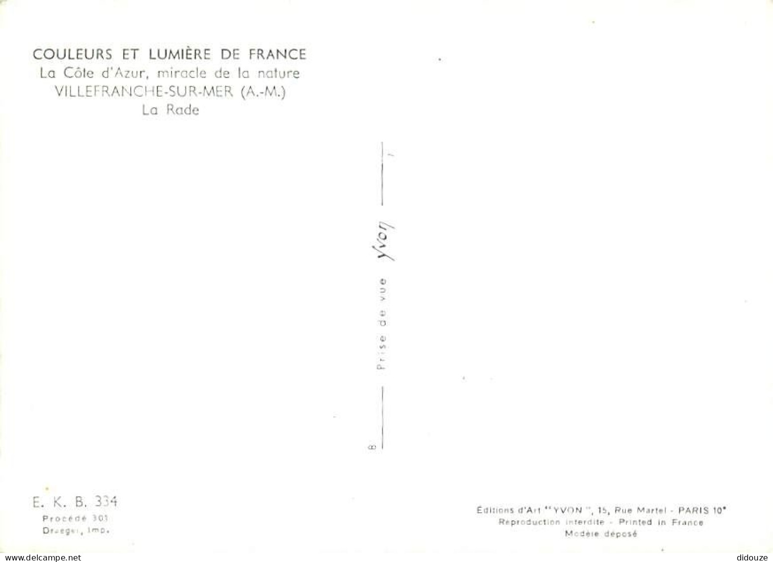 06 - Villefranche Sur Mer - La Rade - CPM - Carte Neuve - Voir Scans Recto-Verso - Villefranche-sur-Mer