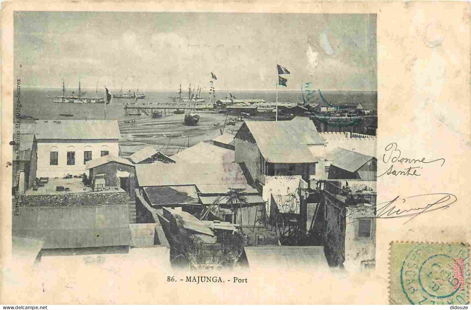 Pays - Madagascar - Majunga - Le Port - Précurseur - CPA - Oblitération Ronde De 1904 - Voir Scans Recto-Verso - Madagascar