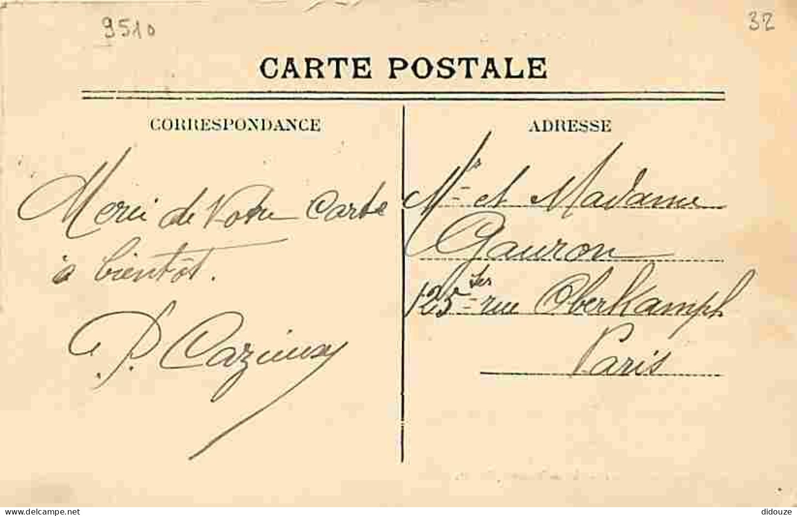 32 - Riscle - La Mairie - Animée - Oblitération Ronde De 1914 - CPA - Voir Scans Recto-Verso - Riscle