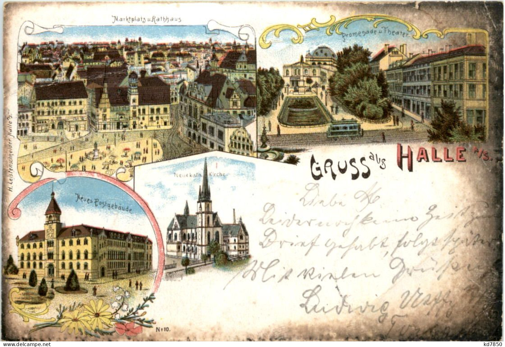 Gruss Aus Halle - Litho - Halle (Saale)