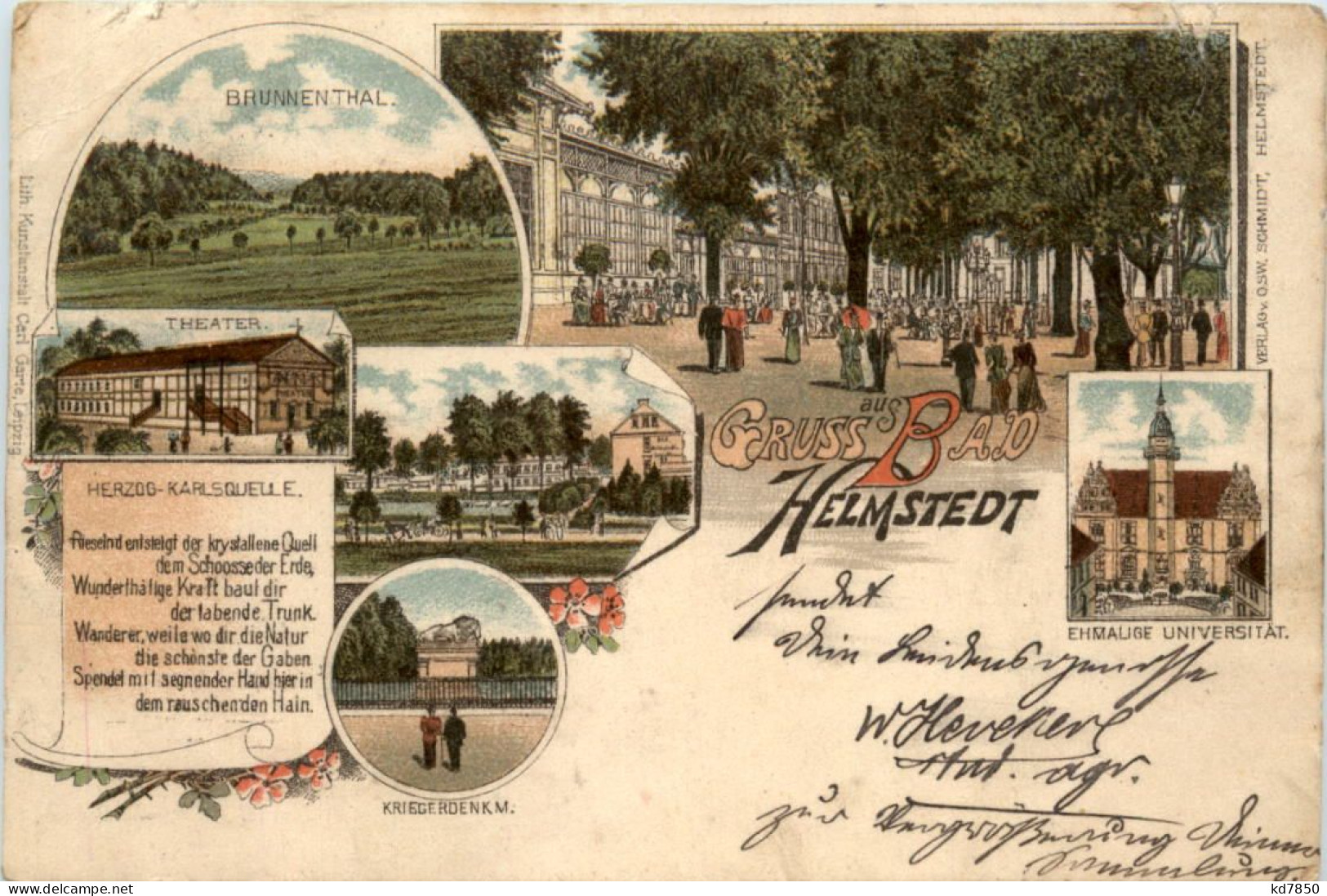 Gruss Aus Bad Helmstedt - Litho - Helmstedt