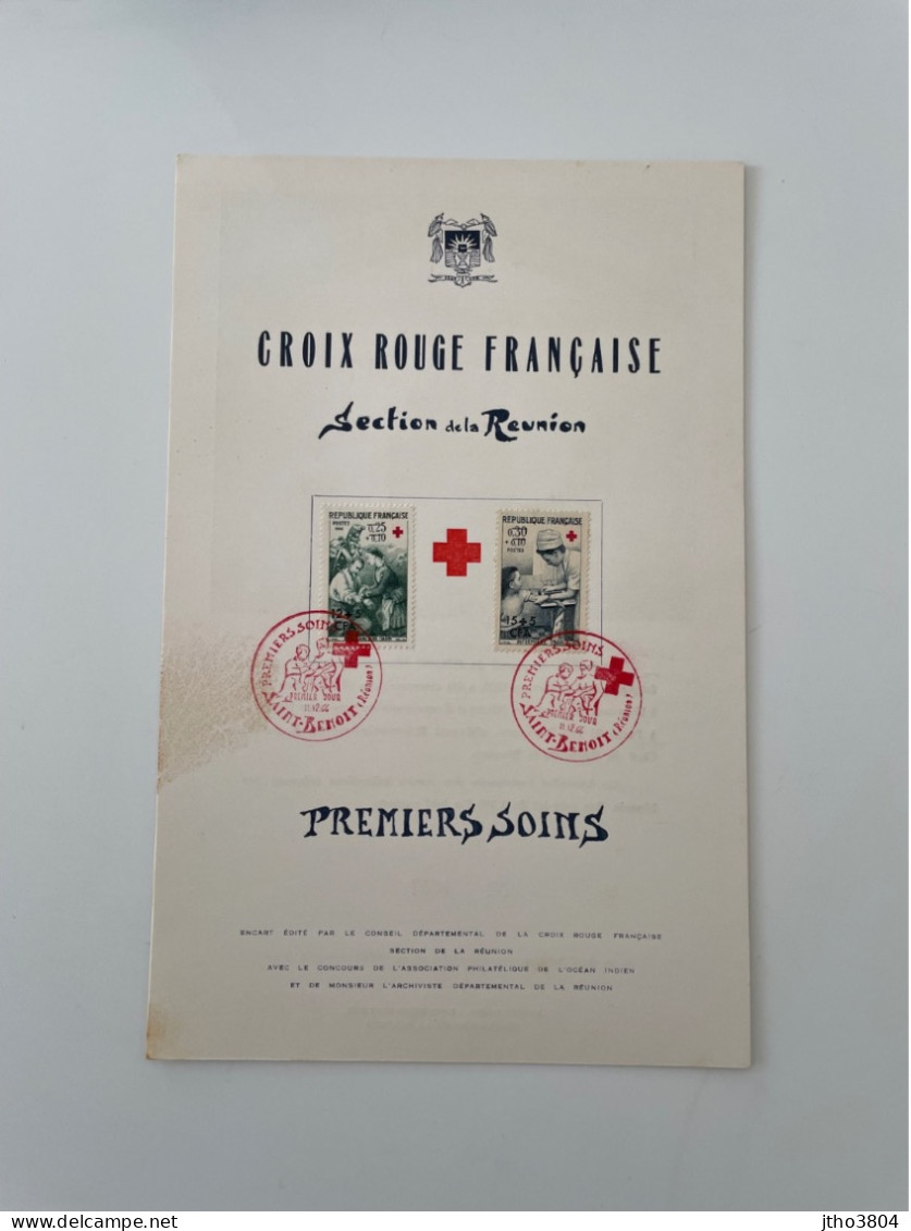 Feuillet Croix Rouge Section De La Reunion Feuillet 356 - Autres & Non Classés