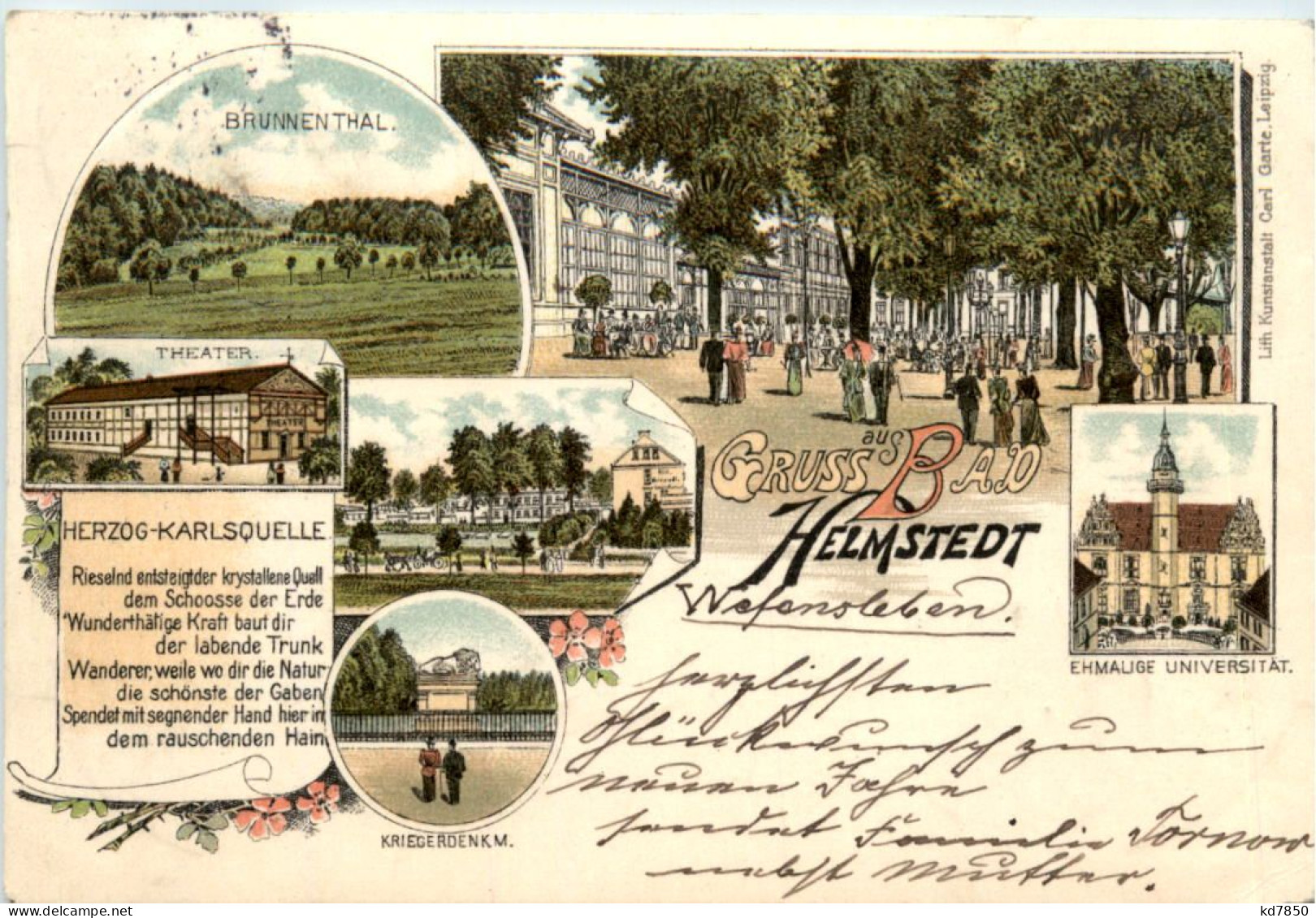 Gruss Aus Bad Helmstedt - Litho - Helmstedt