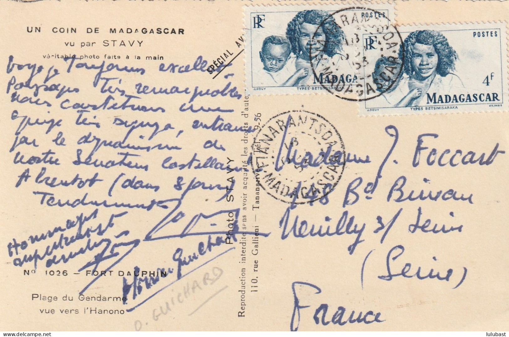 CP De MADAGASCAR écrite Par Olivier GUICHARD (baron Et Maire De La Baule) à Son Ami Sénateur Jacques FOCCART.(Françafriq - Politicians  & Military