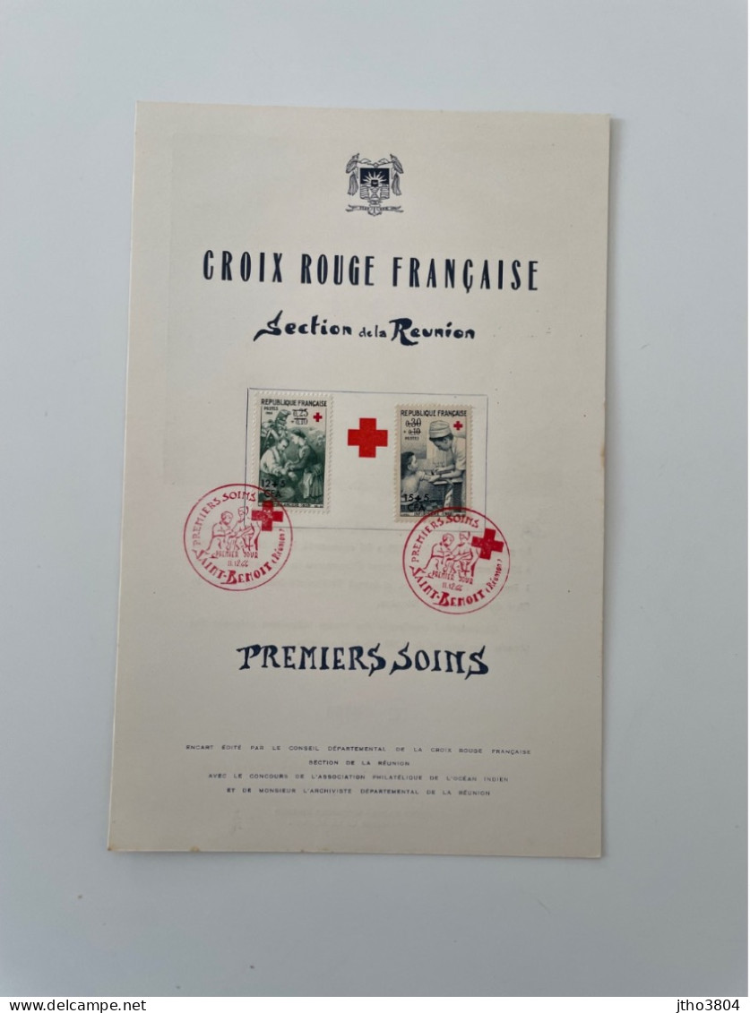 Feuillet Croix Rouge Section De La Reunion Feuillet 356 - Autres & Non Classés