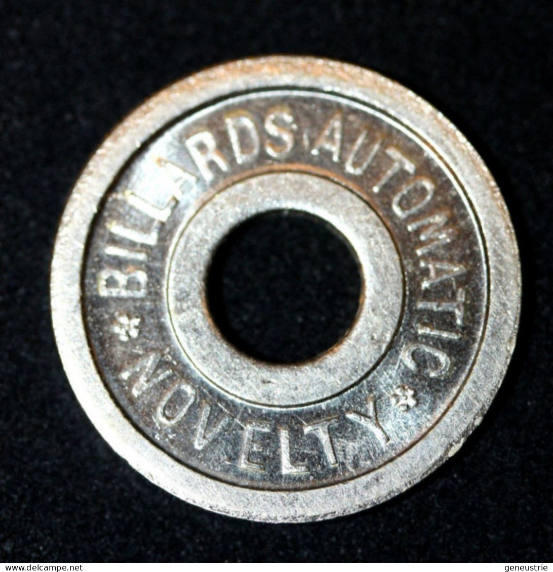 Rare Jeton De Jeu "Billards Automatic - Novelty" (Paris) Années 20 - Monnaie Nécessité - French Emergency Token - Monetary / Of Necessity