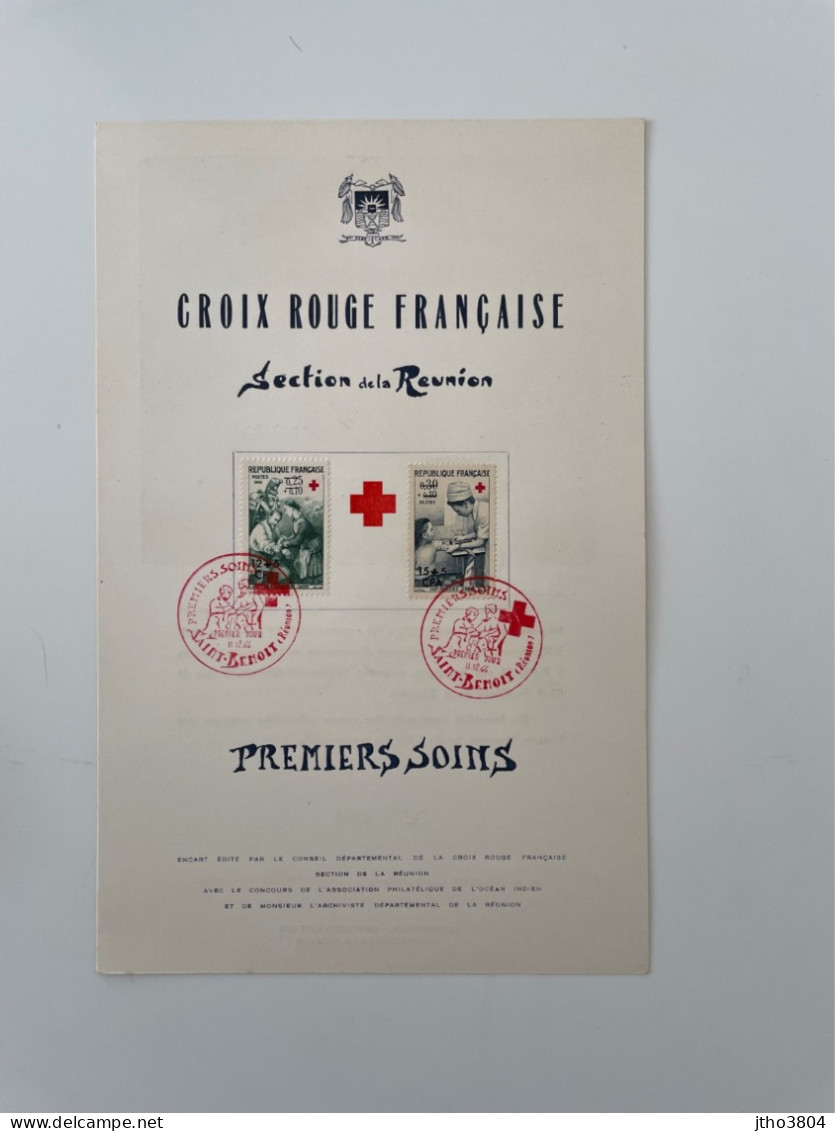 Feuillet Croix Rouge Section De La Reunion Feuillet 356 - Autres & Non Classés