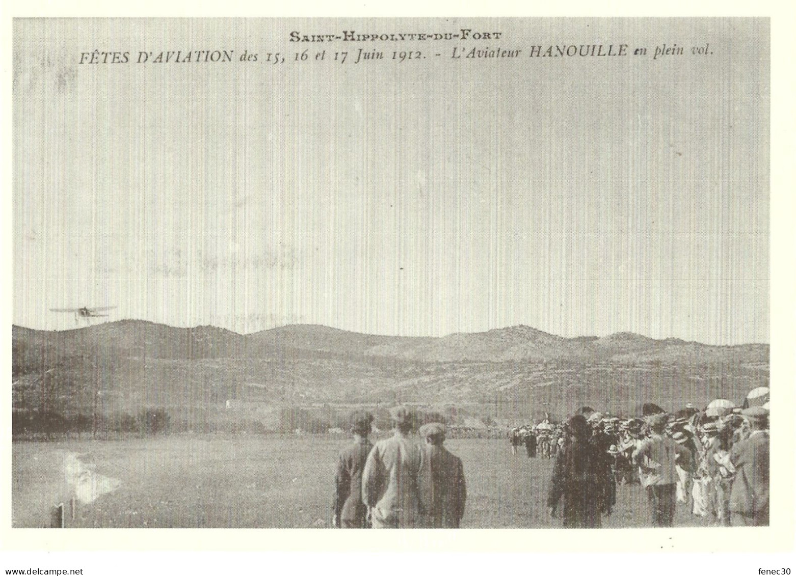 Meeting D'aviation St Hippolyte Du Fort L'Aviateur Hanouille Carte Moderne 1° Centenaire Fêtes De L'Aviation Cigaloise - Reuniones