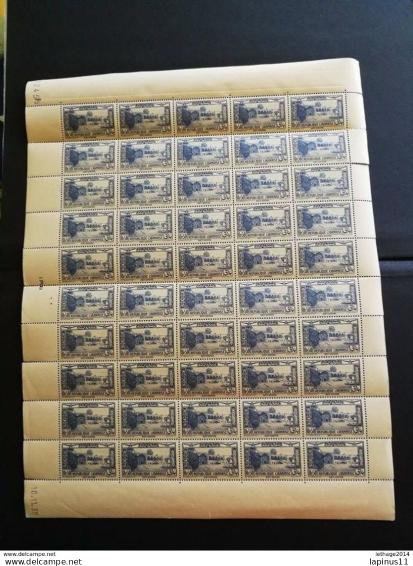 GRAN LIBAN لبنان LEBANON 1937 - 40 PAYSAGES YVERT N. 65 MNH SHEET COMPLETE RARE !! - Liban