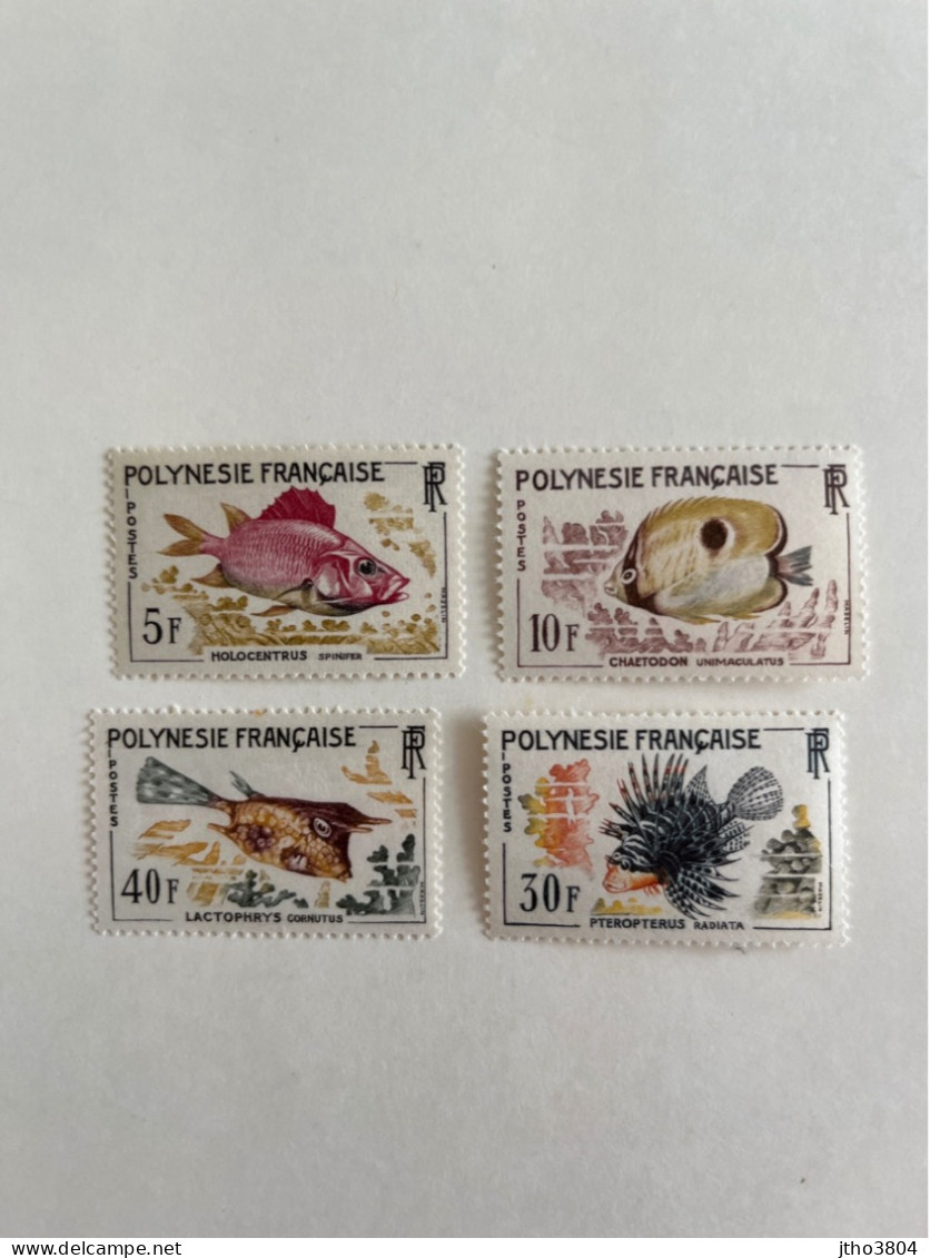 POLYNÉSIE FRANCAISE 1962 1965 4v Neuf Cote 42,50€ MNH ** YT 18 - 21 Mi FRENCH POLYNESIA FRANZOSISCH POLYNESIEN Poisson - Unused Stamps