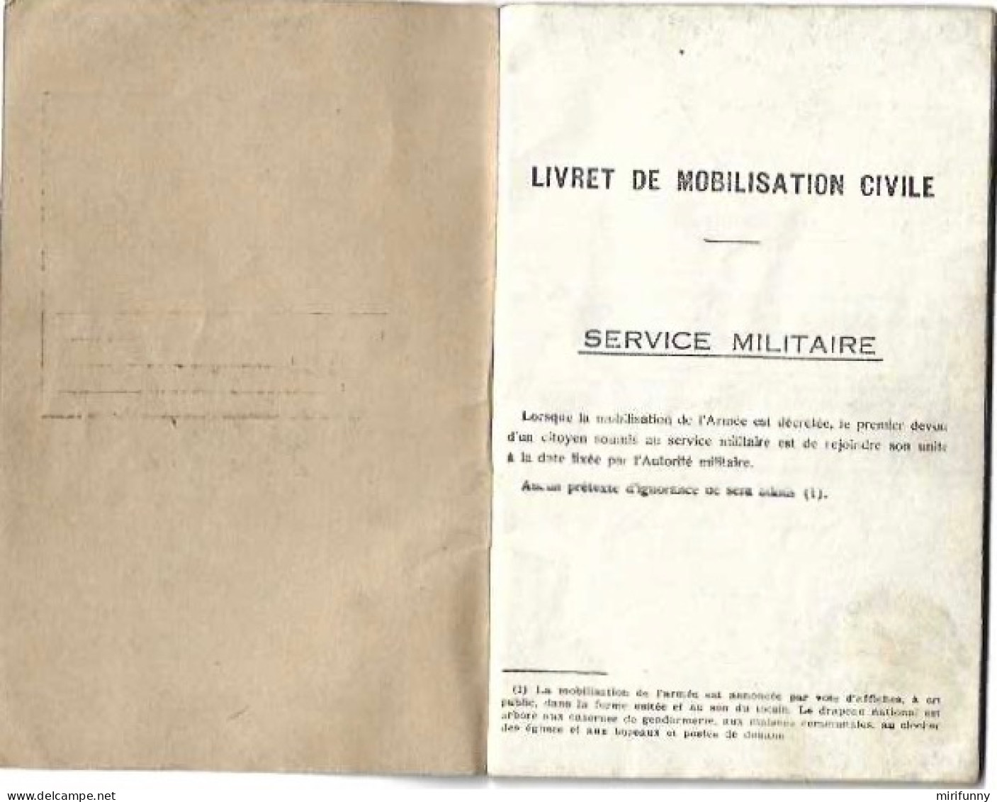 ROYAUME DE BELGIQUE/KONINKRIJK BELGIE/LIVRET DE MOBILISATION CIVILE/BURGERLIJK MOBILISATIEBOEKJE/ - Documents