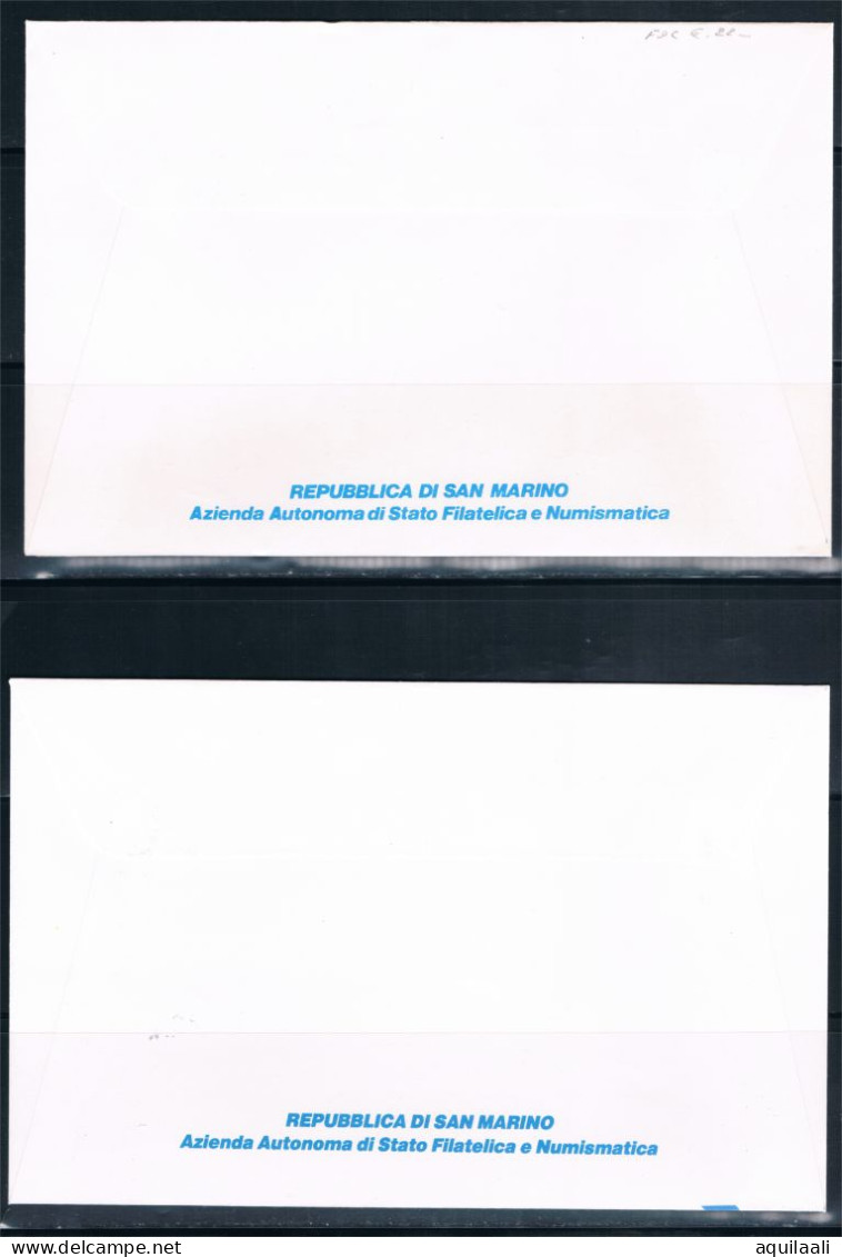 SAN MARINO 1992: Acquaviva, Annullo Posta Aerea Ed Ordinario. - Luftpost