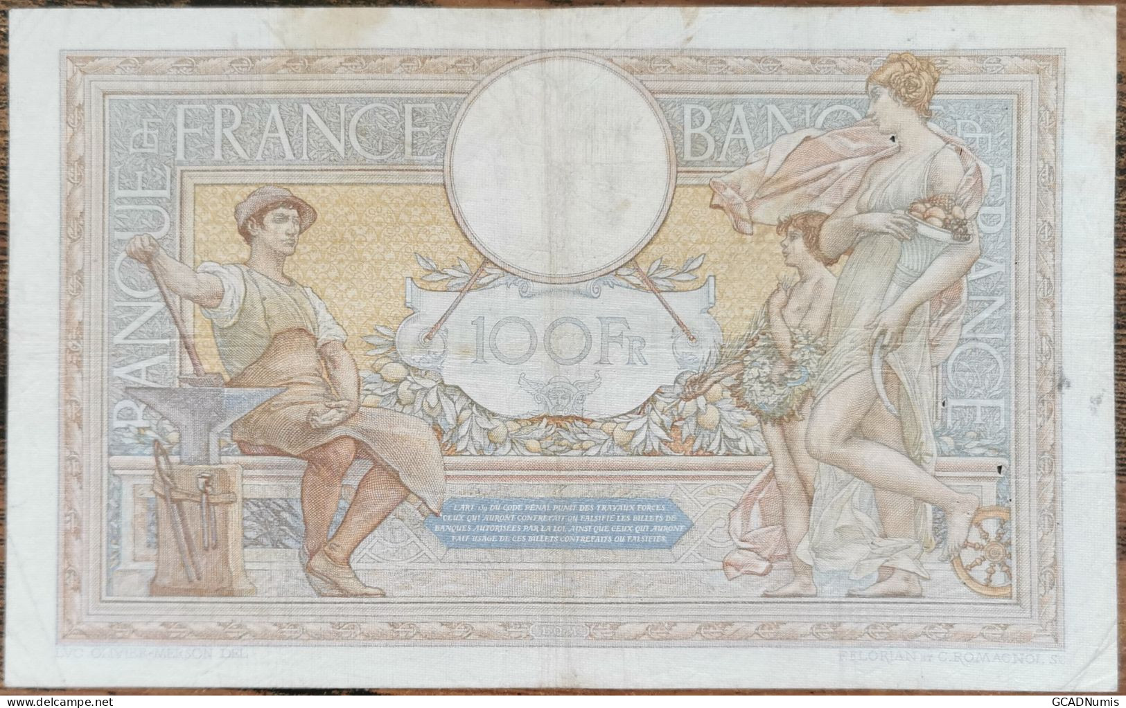 Billet 100 Francs LUC OLIVIER MERSON 7 = 7 = 1938 FRANCE  B.60090 - 100 F 1908-1939 ''Luc Olivier Merson''