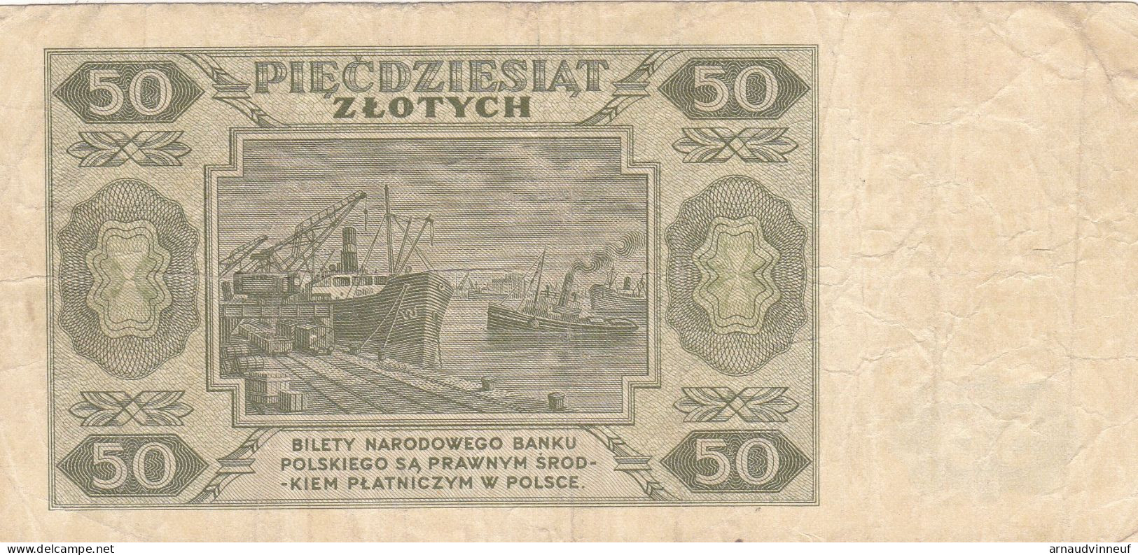 POLOGNE BILLET DE 50  1948 - Polonia