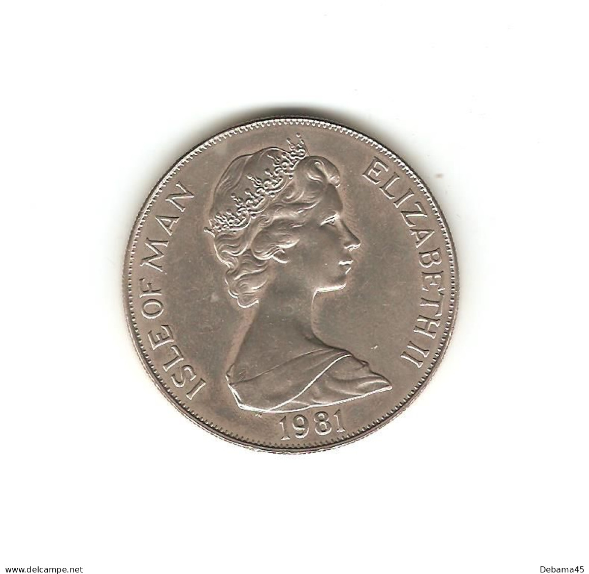 424/ ILE DE MAN : Elizabeth II : 1 Crown 1981 (copper-nickel - 28,60 Grammes) Duke Of Edinburgh - Isle Of Man