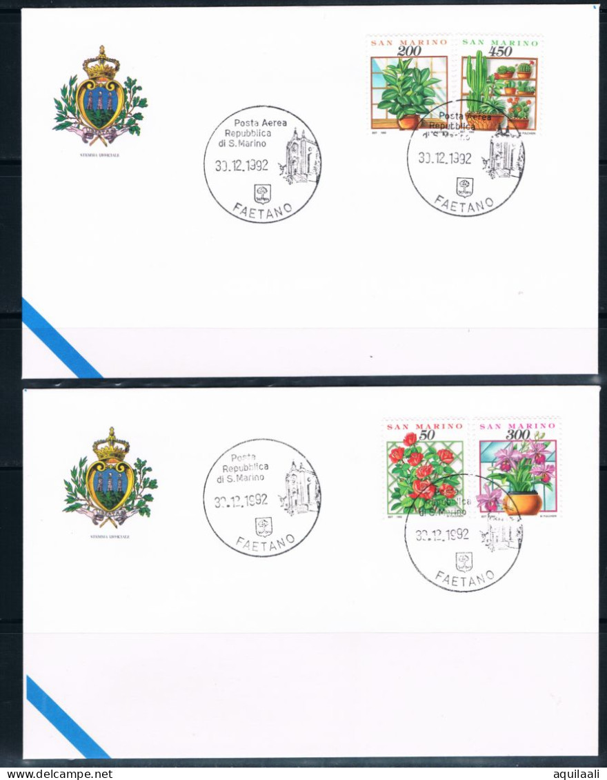 SAN MARINO 1992: Faetano, Annullo Posta Aerea Ed Ordinario. - Airmail