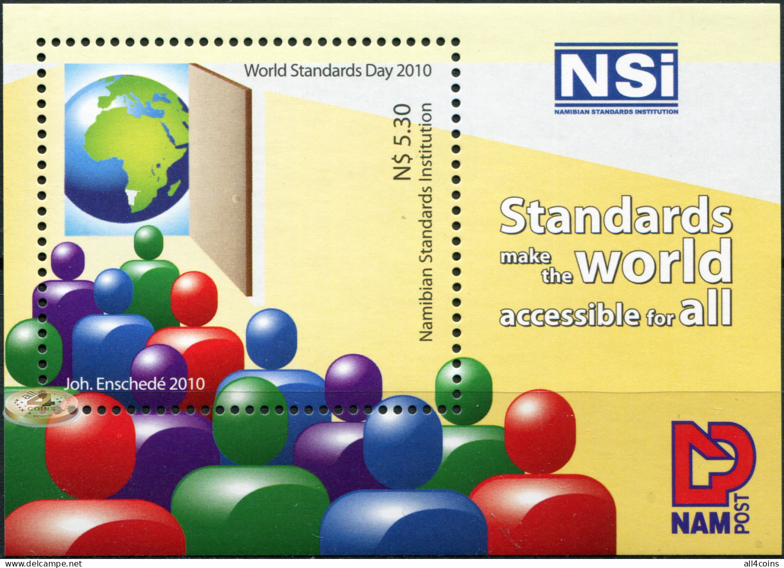 Namibia 2010. World Standard Day (MNH OG) Souvenir Sheet - Namibië (1990- ...)