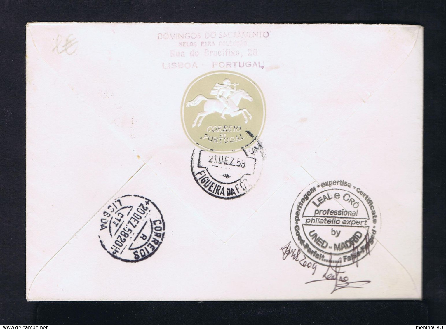 Gc8453 PORTUGAL Dª LEONOR Queen 500 Ann. Fdc 1958-12-17 LISBOA (mailed SCARCE) Figueira Da Foz Pmk - Andere & Zonder Classificatie