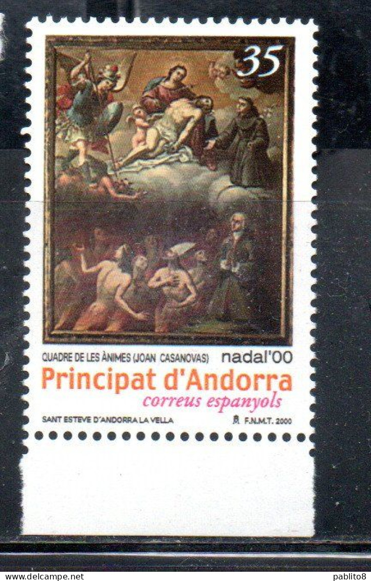 ANDORRE PRINCIPAT ANDORRA 2000 CHRISTMAS NATALE NOEL WEIHNACHTEN NAVIDAD 35p MNH - Unused Stamps