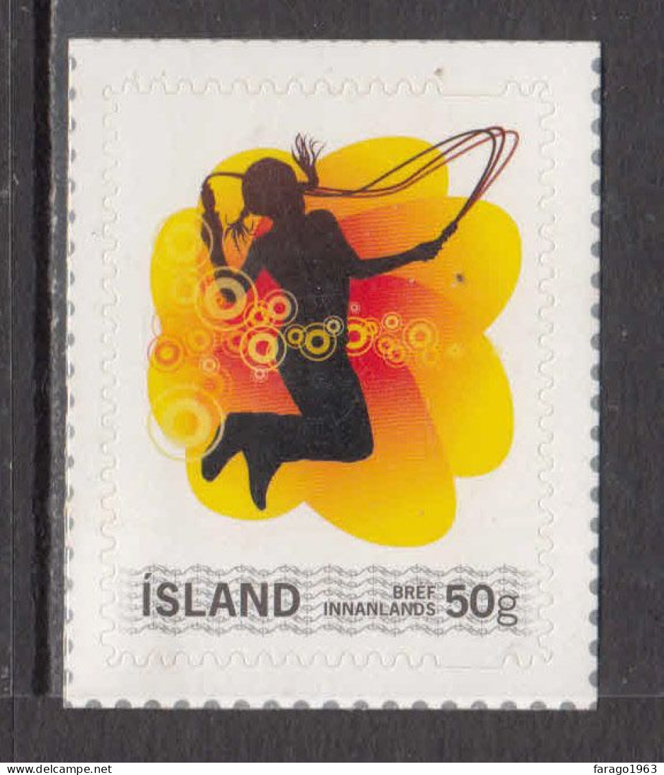 2008 Iceland Personalised Stamps Skipping Complete Set Of 1 MNH  @ BELOW FACE VALUE - Unused Stamps