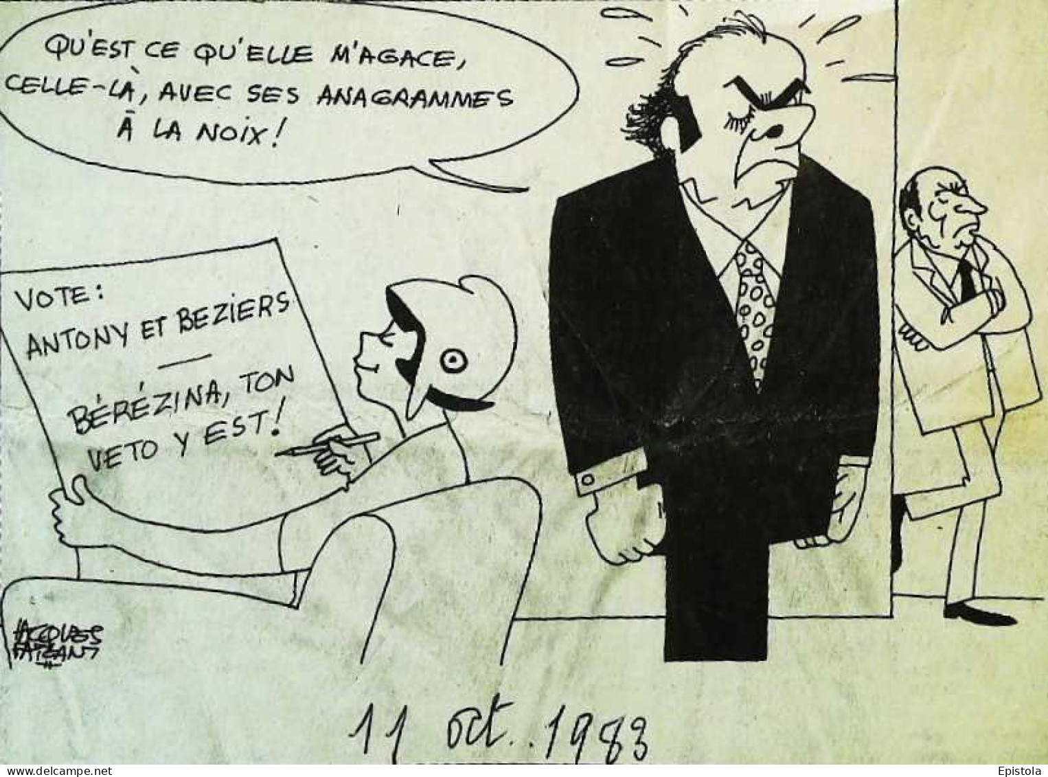 ► Coupure De Presse  Quotidien Le Figaro Jacques Faisant 1982  Antony Béziers Anagrammes Bérézina   Mitterrand Marchais - 1950 à Nos Jours