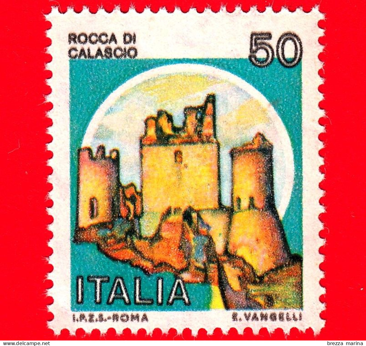 Nuovo - MNH - ITALIA - 1980 - Castelli D'Italia - Abruzzo - Rocca Di Calascio, A L'Aquila - 50 - 1971-80:  Nuovi