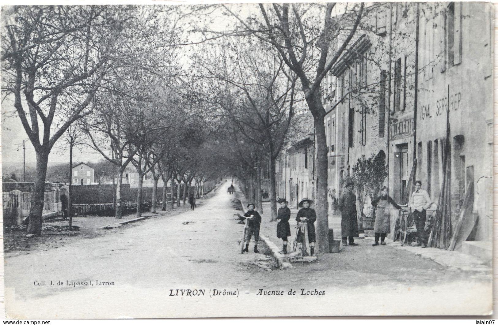 Carte Postale : 26 : LIVRON : Avenue De Loches, Animé, En 1920 - Livron
