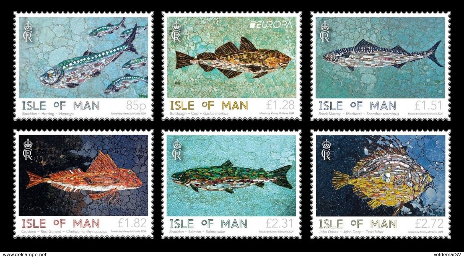 Isle Of Man 2024 Mih. 3119/24 Fauna. Fisches. Marine Mosaics (incl. Europa. Underwater Fauna And Flora) MNH ** - Man (Insel)