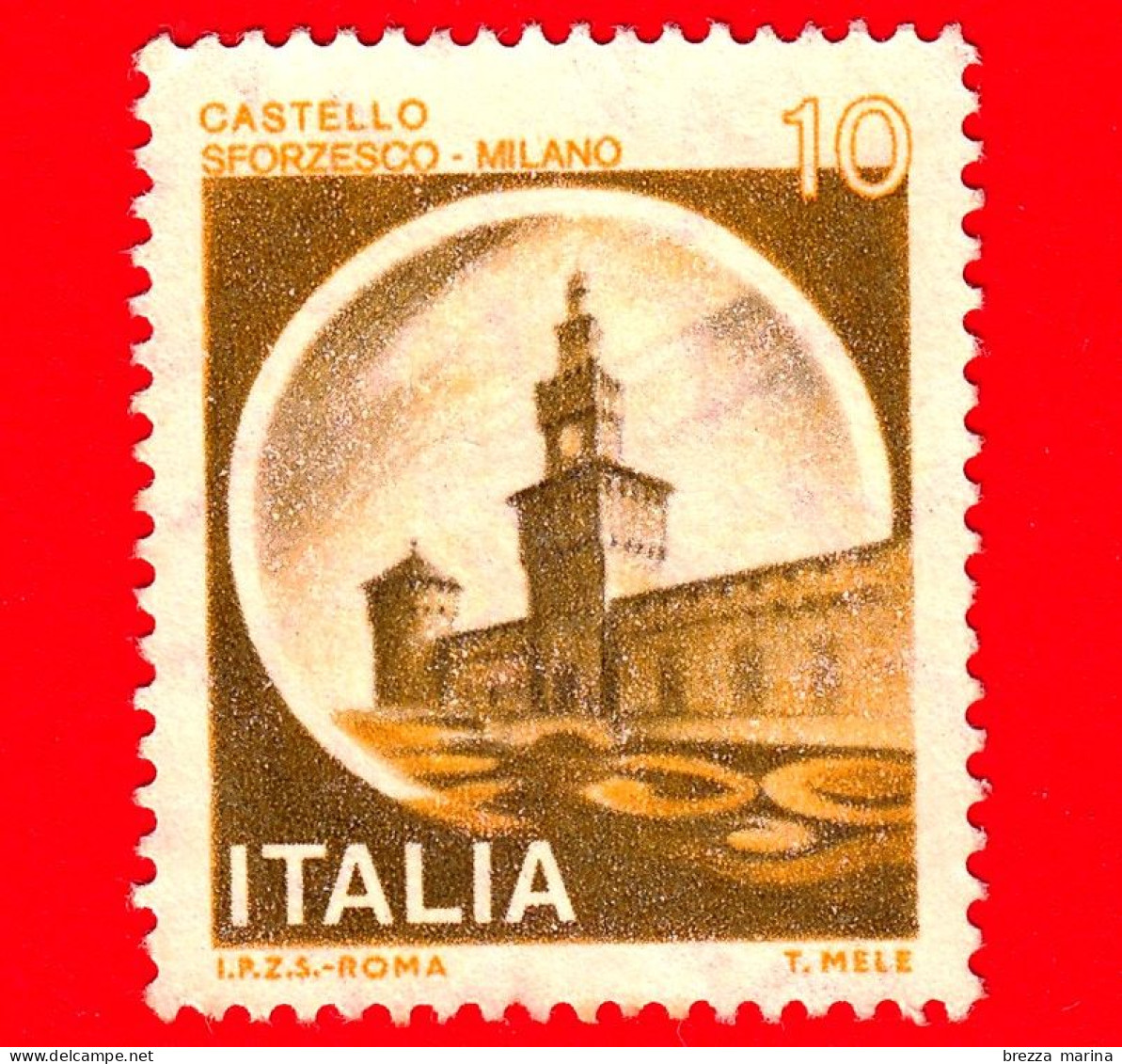 Nuovo - MNH - ITALIA - 1980 - Castelli D'Italia - Castello Sforzesco, A Milano - 10 L. - 1971-80: Nieuw/plakker