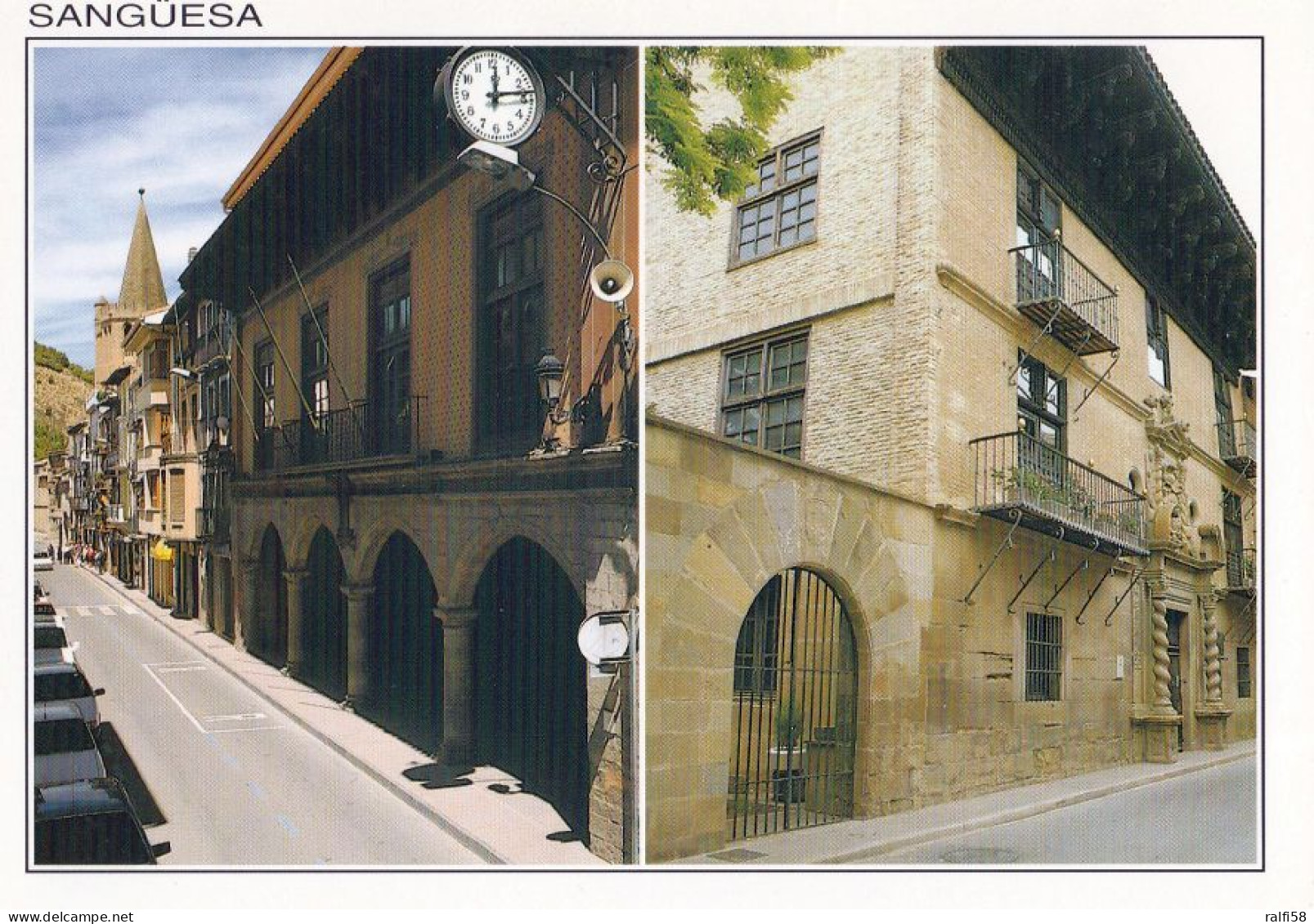 1 AK Spanien * Das Rathaus In Sangüesa (links) Wurde 1570 über Einem Teil Des Palastes Der Könige Von Navarra Erbaut - Navarra (Pamplona)