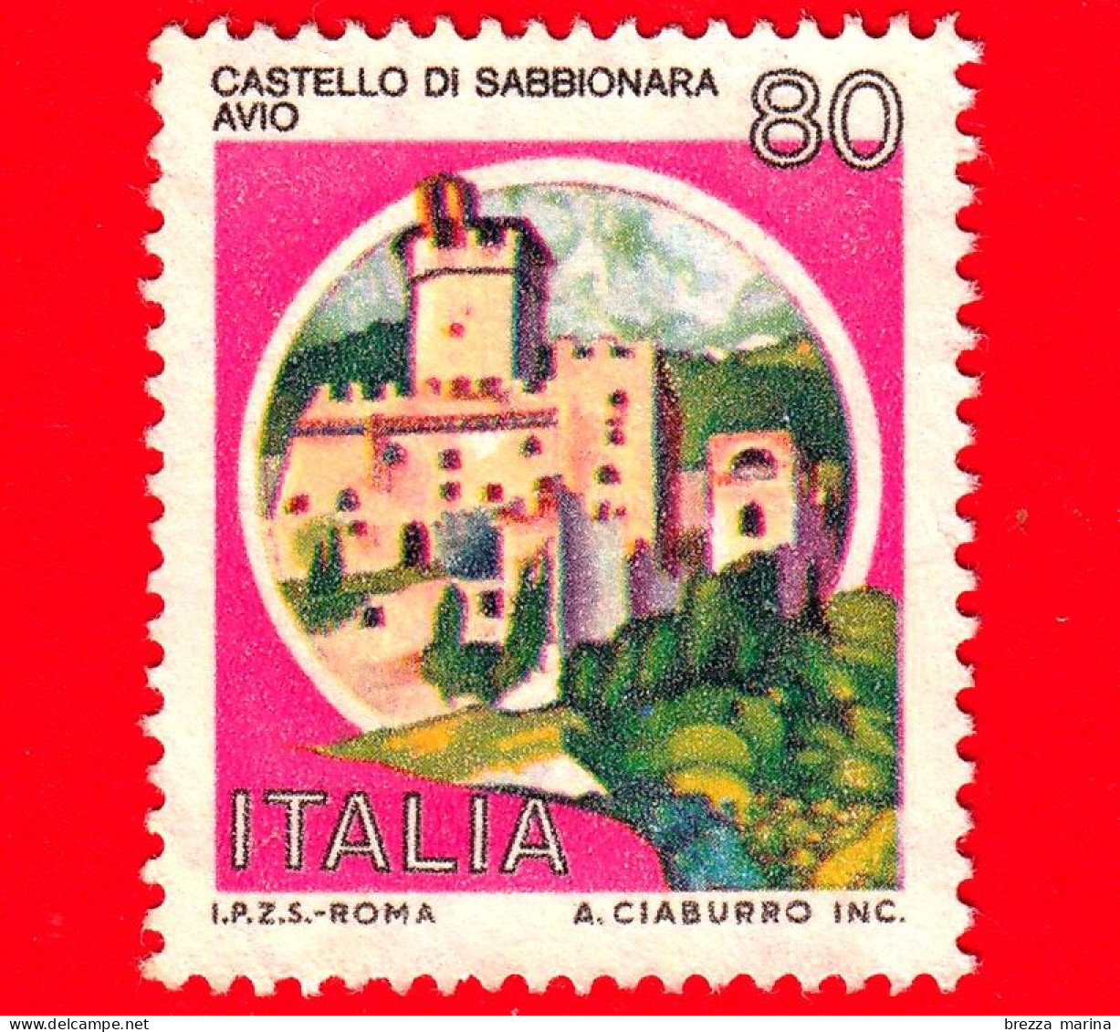 Nuovo - MNH - ITALIA - 1981 - Castelli D'Italia - Castello Di Sabbionara D'Avio, A Trento - 80 L. - 1981-90:  Nuevos