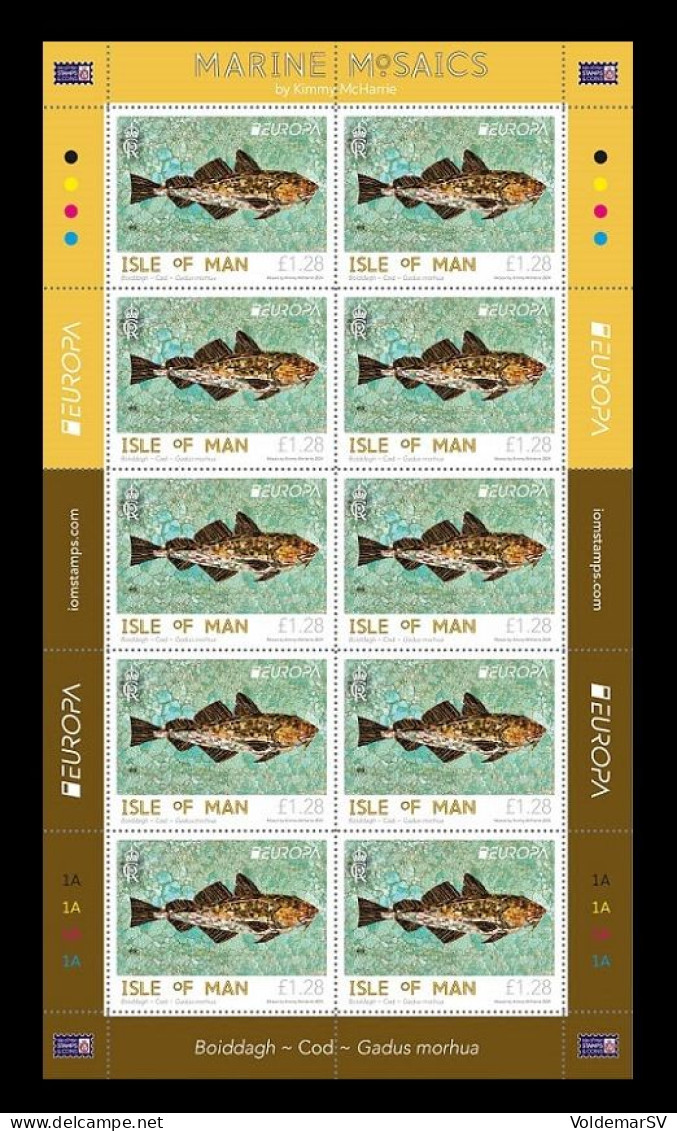 Isle Of Man 2024 Mih. 3120 Europa. Underwater Fauna And Flora. Fisches. Atlantic Cod (M/S) MNH ** - Man (Insel)