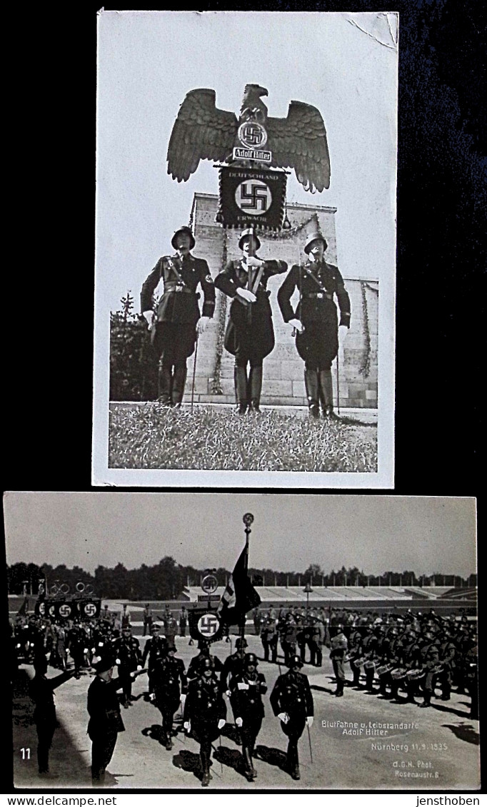LEIBSTANDARTE ADOLF HITLER Und BLUTFAHNE  Ansichtskarte / Foto  Um 1935 - Uniforms
