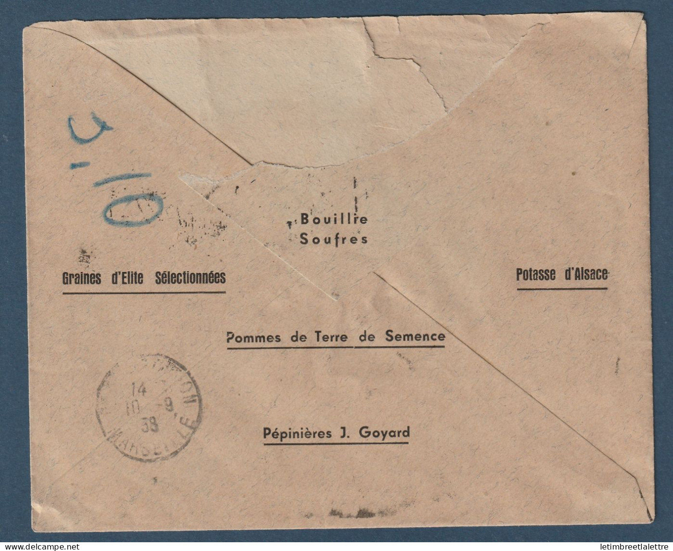 Algérie - Daguin Des Colonies - Philippeville Constantine Pour Marseille Par Avion - Taxée TB - 1939 - Lettres & Documents