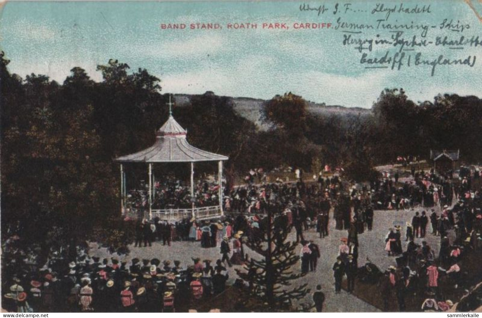 94285 - Grossbritannien - Cardiff - Roath Park, Band Stand - 1919 - Glamorgan