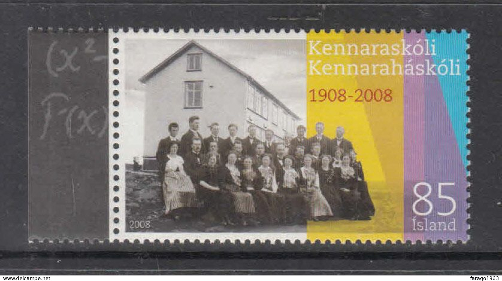 2008 Iceland Teachers' College Education Complete Set Of 1 MNH - Nuovi