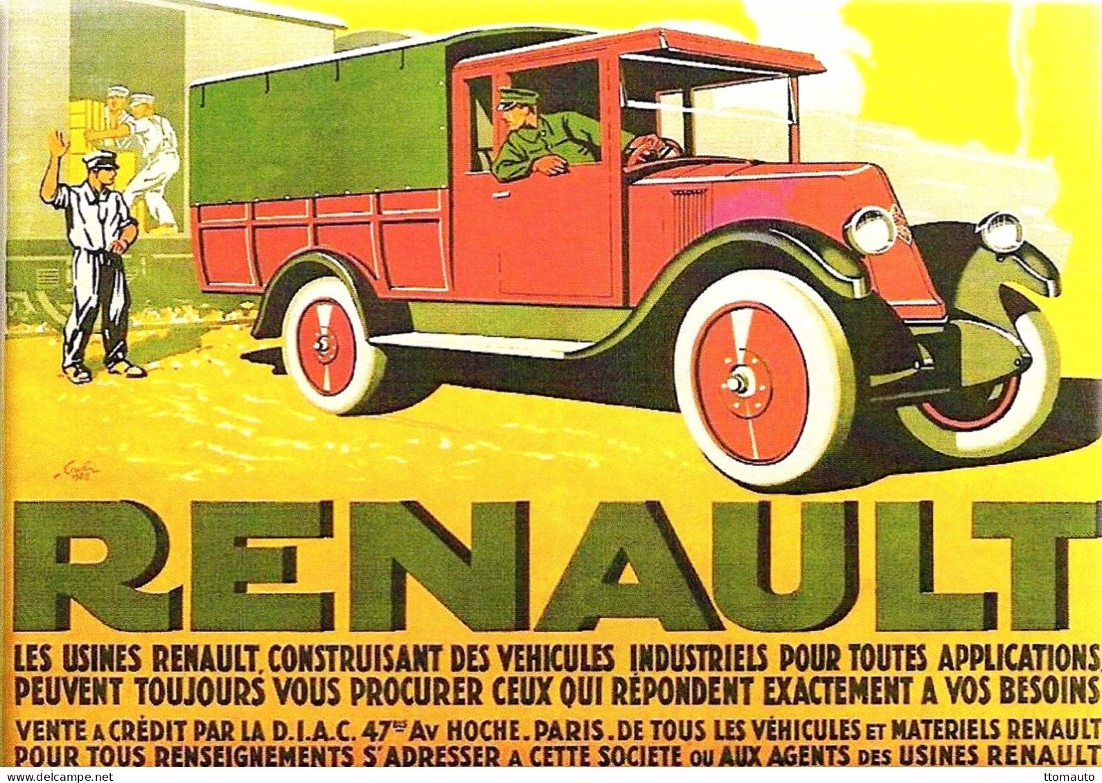 Renault - Vehicules Industriels - Publicité D'epoque 1920s - CPM - Transporter & LKW