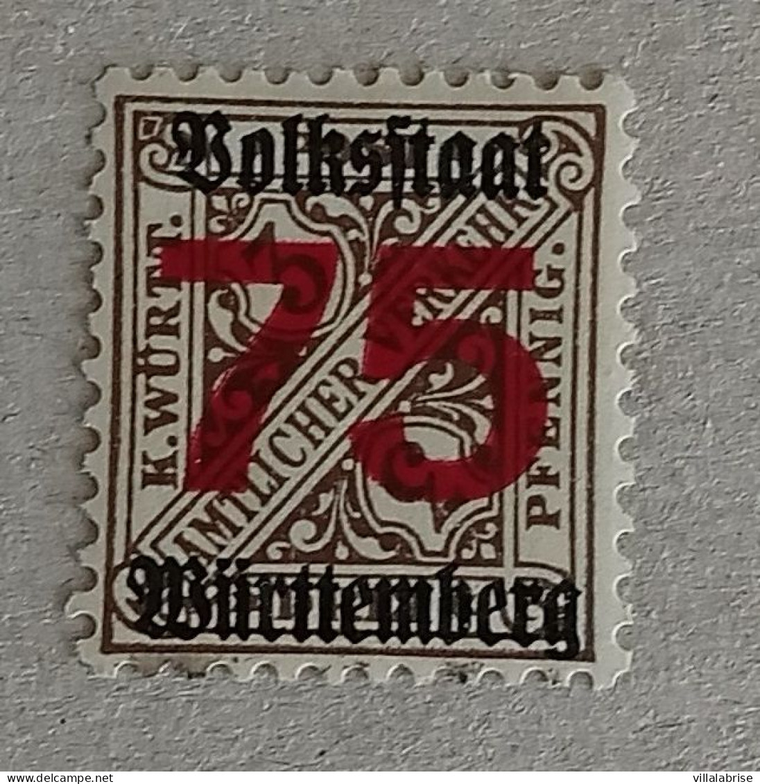 Wurtemberg Württemberg 1919 – Lot 4 timbres de service - MiNr 269Xb & 271X – Signature KLINKHAMMER BPP