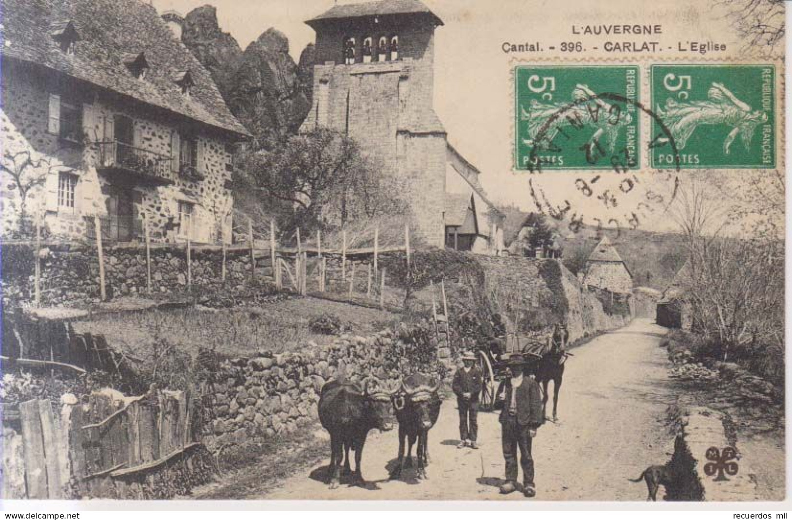 Carlat L'eglise  Carte Postale Animee 1912 - Carlat