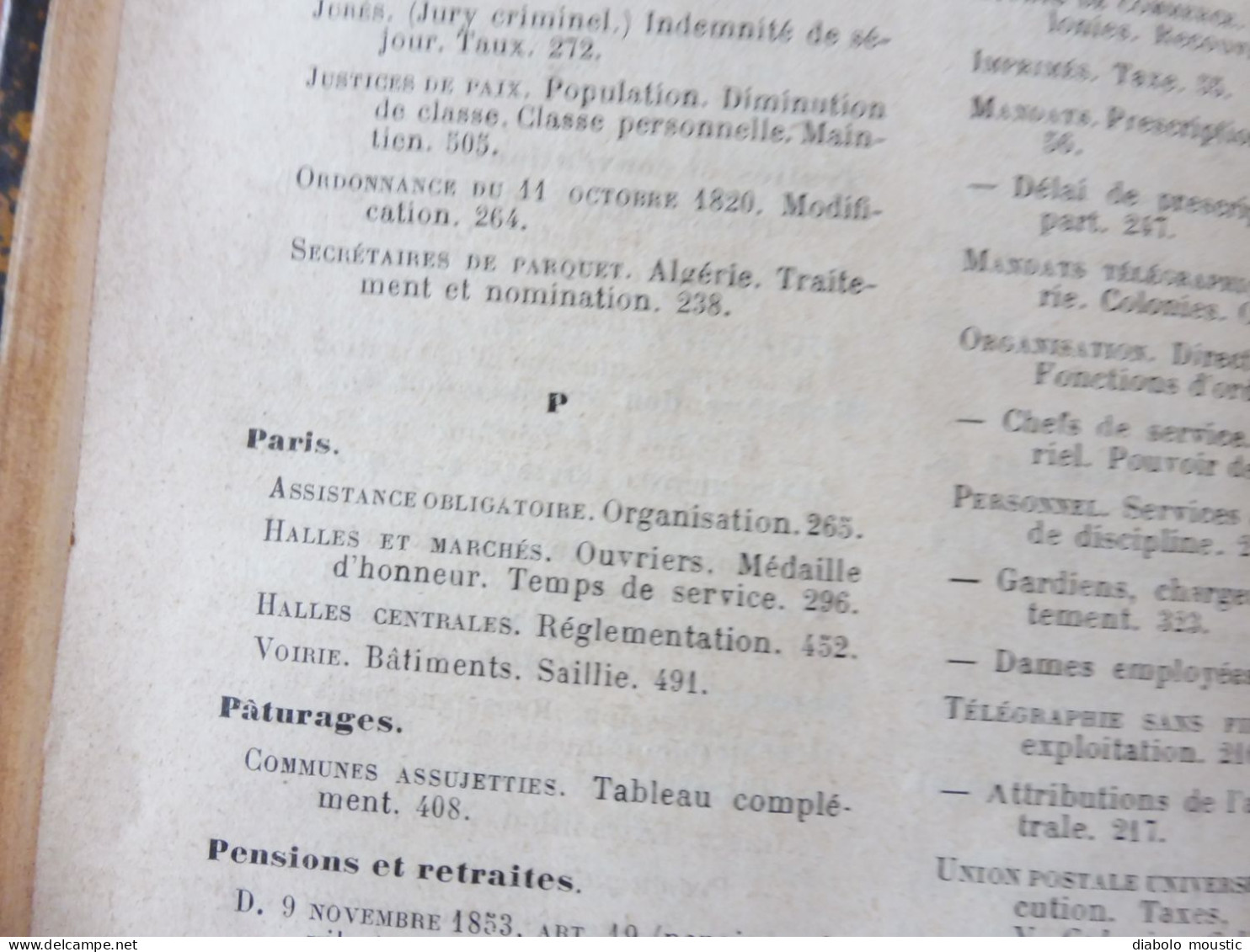 1907  RECUEIL des LOIS : Absinthes, Vers à soie, Séparation des églises et de l'Etat, destruction corbeaux; ; Etc ; Etc