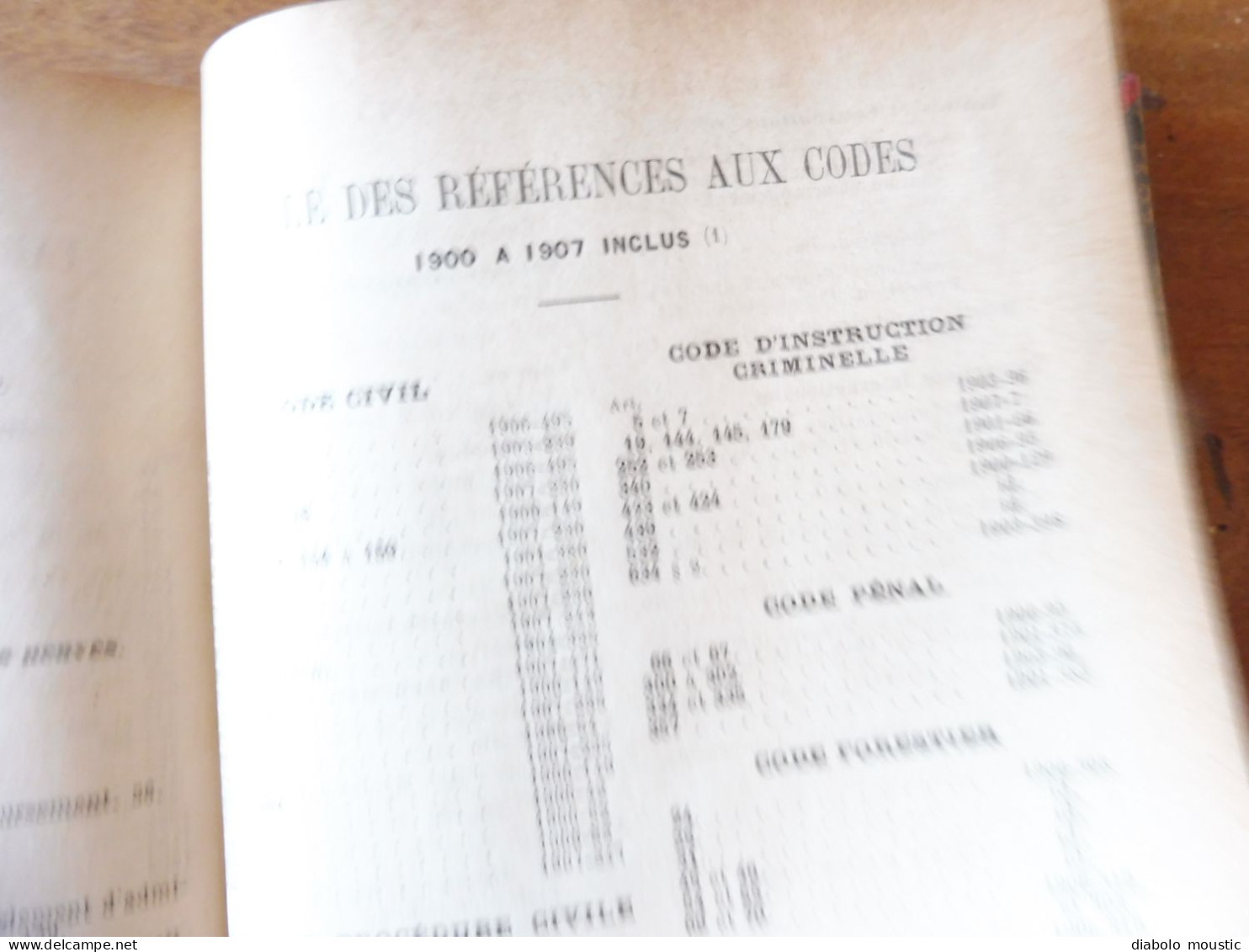 1907  RECUEIL des LOIS : Absinthes, Vers à soie, Séparation des églises et de l'Etat, destruction corbeaux; ; Etc ; Etc