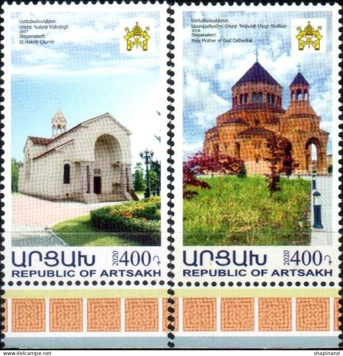 Artsakh 2020 "Churches Of Artsakh" 2v Quality:100% - Arménie