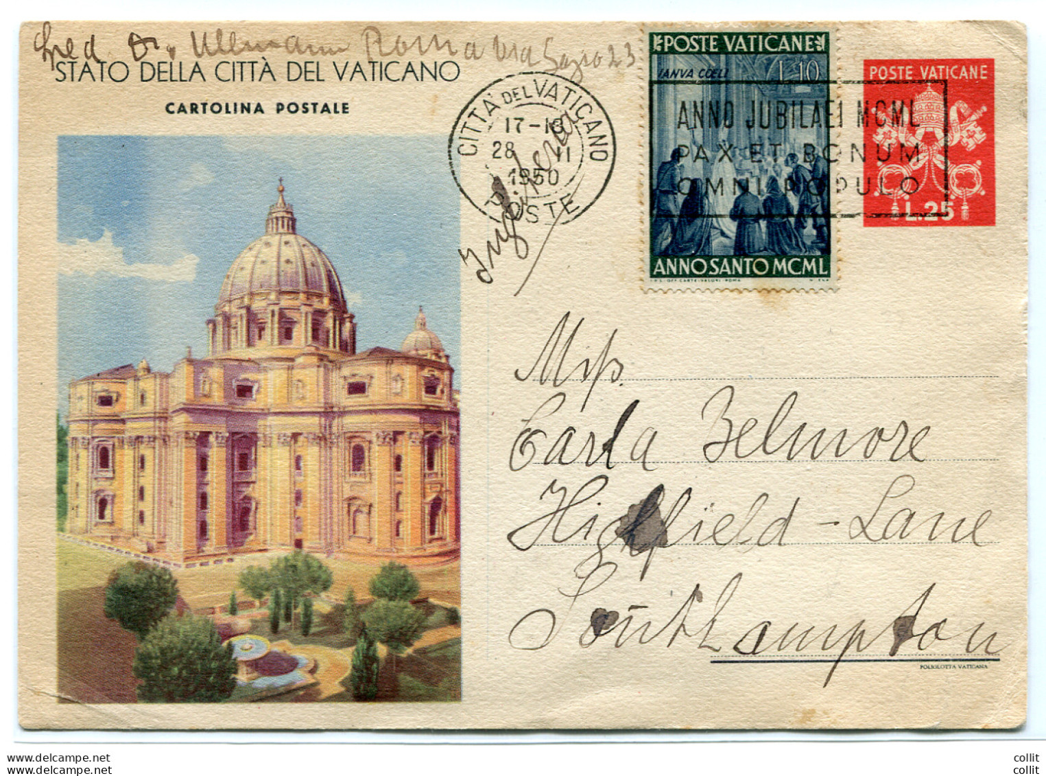 Cartoline Postali Lire 25 Basilica E Giardino  - Rara - Neufs