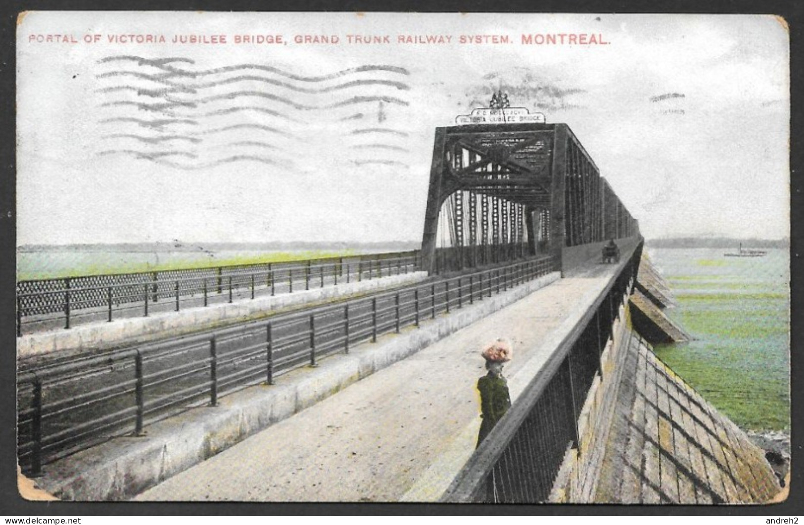 Montreal Quebec  C.PA. Postmarked 1907Portal Of Victoria  - Jumilee Bridge Grand Trunk Railway System - Montreal Import - Montreal