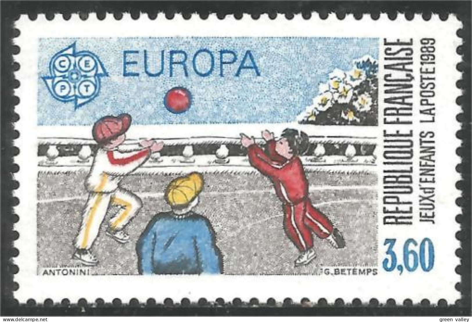 355 France Yv 2585 Europa Jeu Balle Ball Game MNH ** Neuf SC (2585-1c) - Unclassified