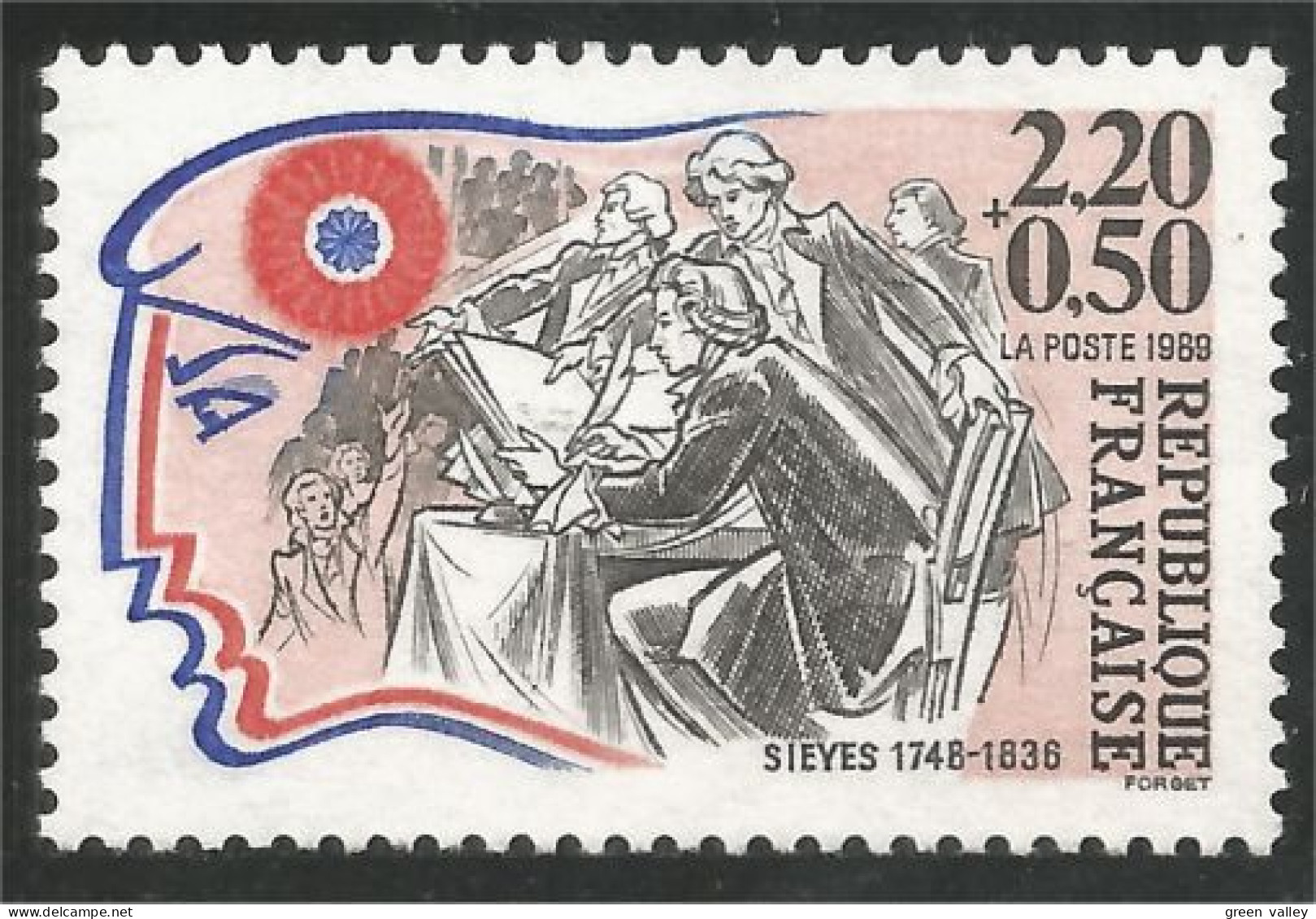 355 France Yv 2564 Personnages Célèbres Révolution Sieyès MNH ** Neuf SC (2564-1b) - Revolución Francesa