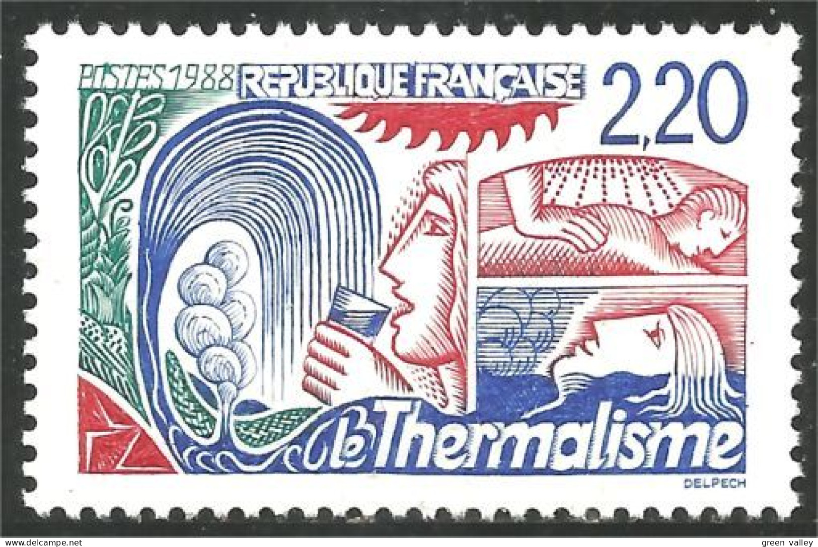 355 France Yv 2556 Thermalisme Hydrotherapy Massage Wasser MNH ** Neuf SC (2556-1c) - Other & Unclassified